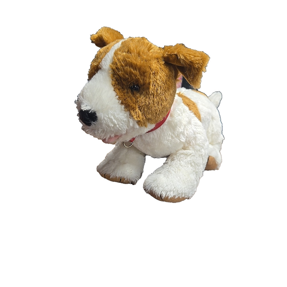 Build A Bear 2010 Jack Russell Terrier White Brown Dog Stuffed Plush 15 Inch